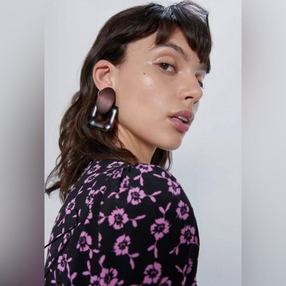 BNWT Zara Brown and Tortoiseshell Earrings